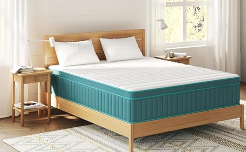 Image of Swbvs Firm Full Mattress, 14 Inch Cooling-Gel Memory Foam & Pocket Spring Hybrid Mattress,Firm Feel,Full Bed Mattresses in a Box, CertiPUR-US Certified