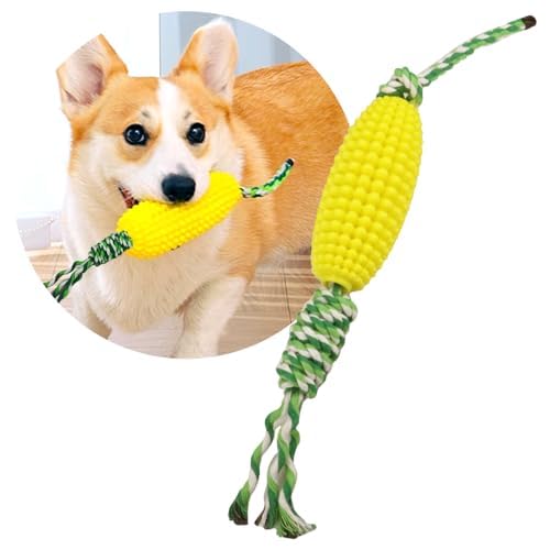 SAREDO 犬用デンタルケアおもちゃ, 犬用噛むおもちゃ, コーン型ロープトイ, TPR素材, 小型犬〜大型犬用