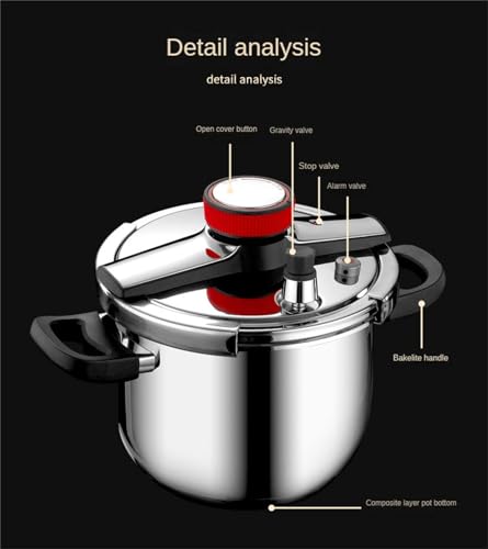 Olla a presión acero inoxidable 7.4 qt TBLOTYD miniatura 3