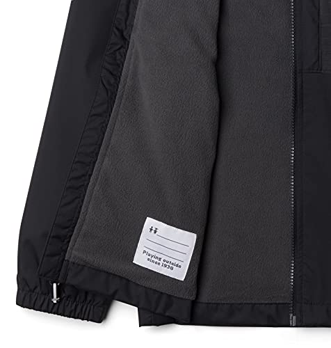 Columbia Toddler Boys Rainy Trails Fleece Lined Jacket, Black/Black Slub, 4T #TOP2