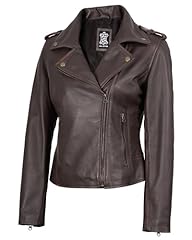 Kristen - Brown Leather Jacket Women