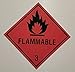 Les étiquettes de la Substance Inflammable 3 plaque signalétique – Autocollant 300 mm x 300 mm