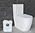 WinZo WZ5311-P Dual Flush Macerating Toilet System with Macerator Pump for Basement Sewerage Waste Macerator,White