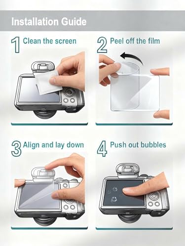 iDaPro 3Pcs para Protector de pantalla Fujifilm X-M5+[1Pcs] Cordón de mano,vidrio templado,Dureza 9H,Antiarañazos,Antiburbujas,Antihuellas,Ultra delgado,Fácil instalación - imagen 10