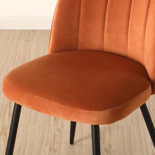 JaHECOME Set di 2 sedie da pranzo in velluto, per