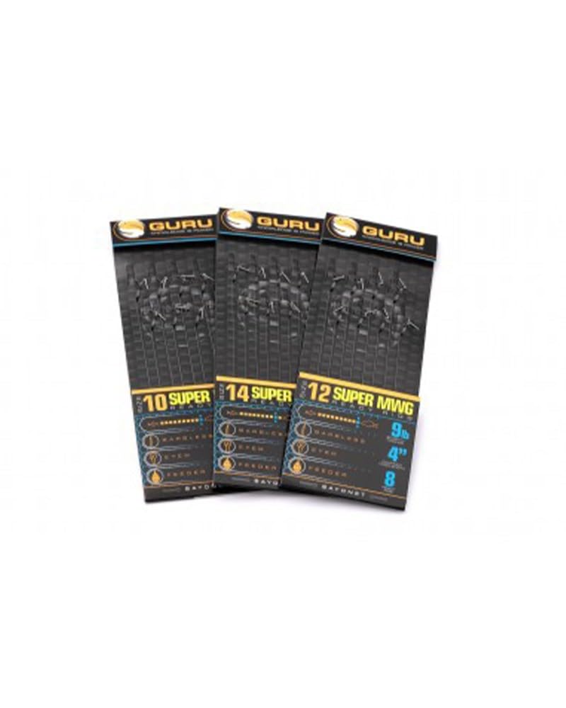 GuruSMWG 4" Bayonet Hair Rigs Barbless (Size 12 9lb)