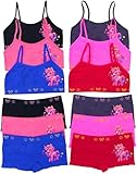 ToBeInStyle Girl's Pack of 6 Cami Training Bras & Matching Bottoms - Majestic Unicorn - Large