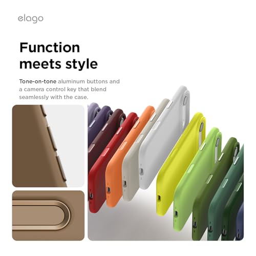 Image of elago for iPhone Air Case, Premium Magnetic Silicone Case, Compatible with MagSafe, Liquid Silicone Material, Protective Cover, Shockproof, Slim Phone, 6.5 inch (Brown)