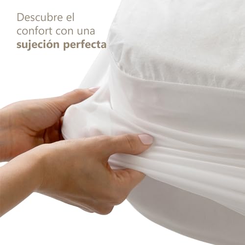 Protège-matelas imperméable 100% coton drap housse respirant anti-acariens fabriqué en Espagne - 7