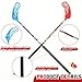 Leyndo 6 Pcs Floorball Sticks 37.4 Inches Round Alloy Shaft Floorball Hockey Stick, Red and Blue, Right Handed