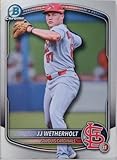 2025 Bowman Chrome Draft #BDC-145 JJ Wetherholt St. Louis Cardinals RC Rookie Baseball Base Trading Card