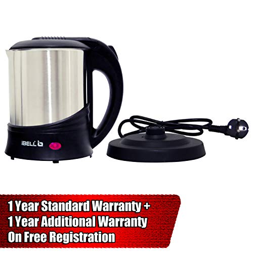 Image of IBELL SEK110 Electric Kettle 1L- 360 Cordless Rotating Base, 1350W, 2 Year Warranty, Auto off Function (Black)