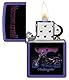 Zippo Sturmfeuerzeug - Harley-Davidson, Purple Matte, Black Light - Nachfüllbar - Wiederverwendbar - Windfestes Design - Geschenkbox - Made in USA