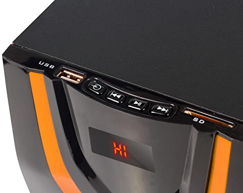 Home Theater Bluetooth 280w com Subwoofer 5.1 e 4 Caixas acústicas Controle de Som estéreo Conexão R