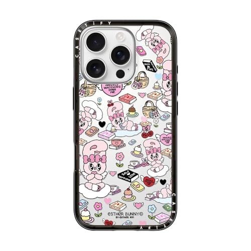 �yAmazon.co.jp����zCASETiFY �R���p�N�g iPhone 16 Pro �P�[�X [���^�y��/�ϏՌ�/�ČRMIL�K�i] - Esther Bunny StickerMania Phone Case - �N���A �u���b�N