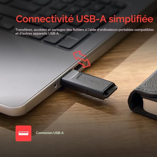 Verbatim 16 Go USB Slider Drive I Clé USB 2.0 I pour ordinateur portable ultrabook ordinateur portable TV autoradio I Clé USB avec système de bouton poussoir I noir