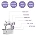 KPCB Sewing Machine for Beginners 12 Stitches with Reverse Stitch… (Small, Purple)