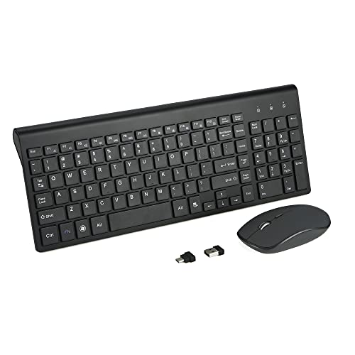 Fonicer Wireless Keyboard and Mouse Combo with USB C &