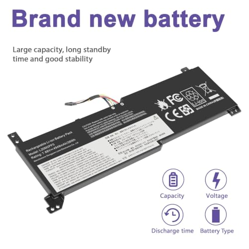 Image of L20C2PF0 L20M2PF0 Laptop Battery Replacement for Lenovo IdeaPad 3-14ADA6 3-14ALC6 3-14ITL6 3-14ABA7 3-15ADA6 3-15ITL6 3-15ALC6 3-17ALC6 3-17ITL6 V14 V15 V17 G2-ALC G3-ABA Series L20L2PF0 38Wh