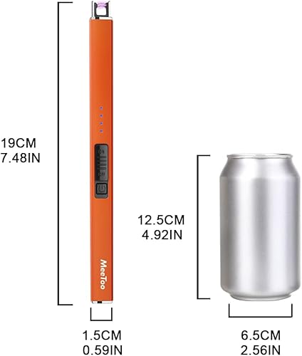 Miniatura 7 de MeeToo Encendedor fluorescente eléctrico, encendedor de velas recargable USB, arco de plasma, resistente al viento, crece en la oscuridad para
