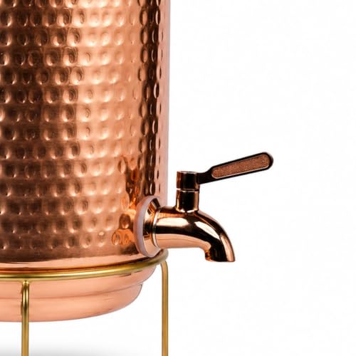 Image of Artarium Pure Copper Water Dispenser 10 Litre with Tap, Handcrafted Hammered Copper Water Storage Container, Ayurvedic Water Dispenser for Home, Office, Kitchen & Wellness Centre