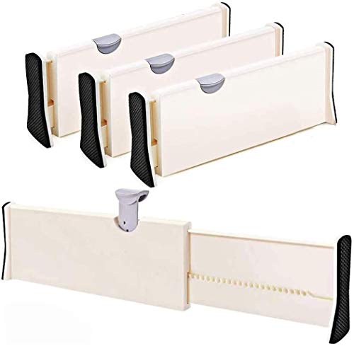 Hossejoy Dresser Drawer Organizers, Expandable Drawer Organizer/Divider - for Bedroom, Bathroom, Closet, Office, Kitchen Storage - 3 Pack