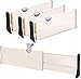 Wooden-Life Adjustable Expandable Drawer Dividers–Pack of 3