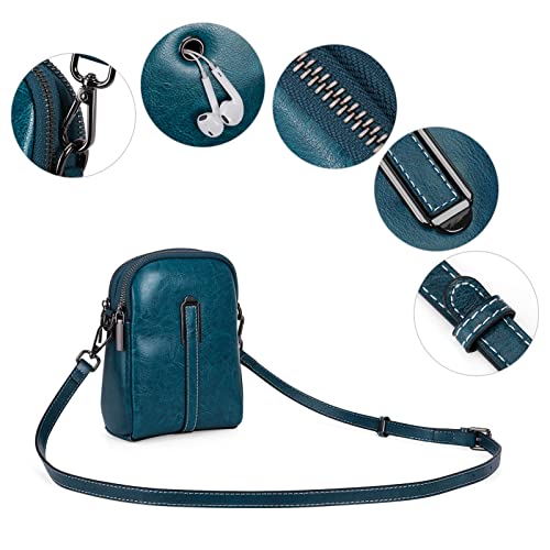 Double fermeture éclair pour ce petit sac bandoulière cuir rétro chic