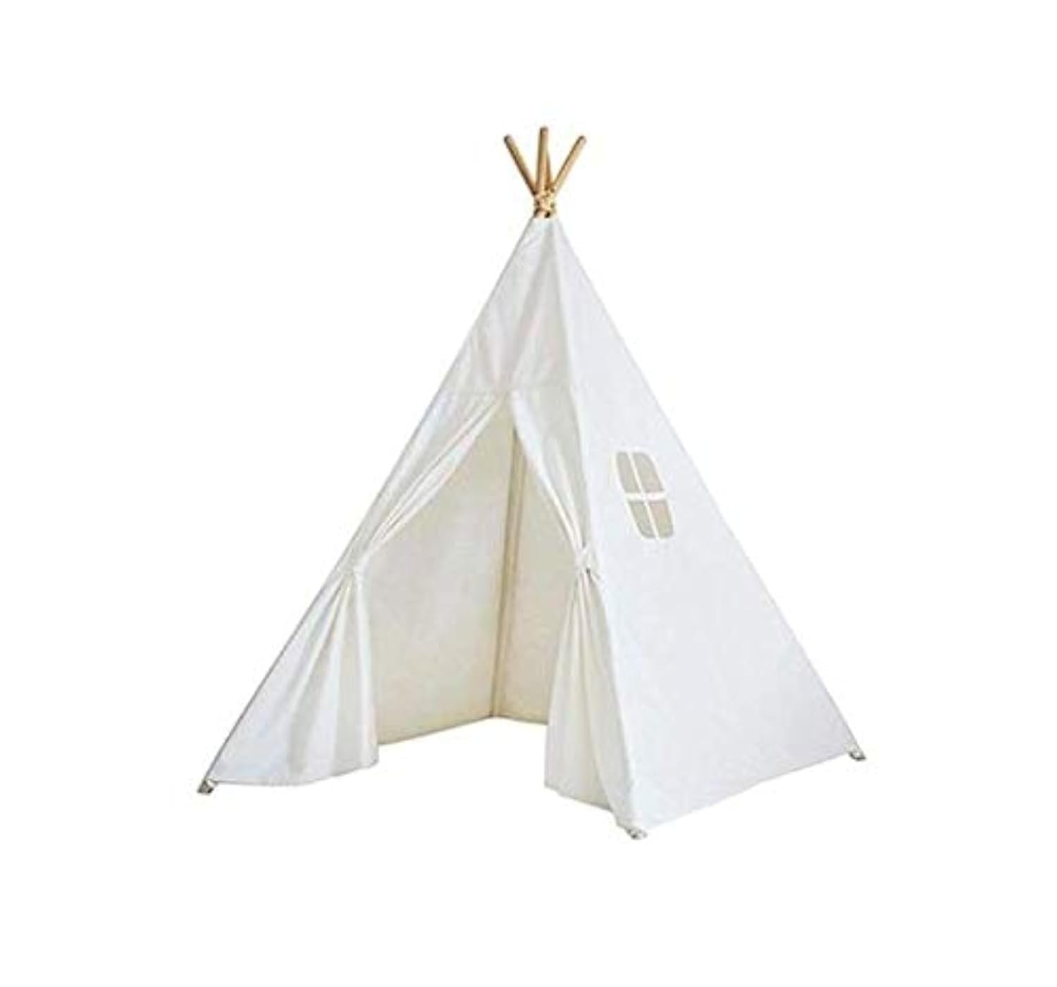 Large Cotton Canvas White Teepee Tent for Kids Tipi Tents Indoor Outdoor Play Tent Foldable Customizable Cotton Tent Childrens Teepee Tents for Girls and Boys Kids Teepee Indina Play Tent Playhouse