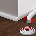 Flexible Quarter Round Molding, 158 Inch Peel and Stick Rubber Quarter Round Trim Molding Self Adhesive Edge Trim for Floor, Waterproof Bendable Molding Trim for Wall Edge Corner Countertop, White