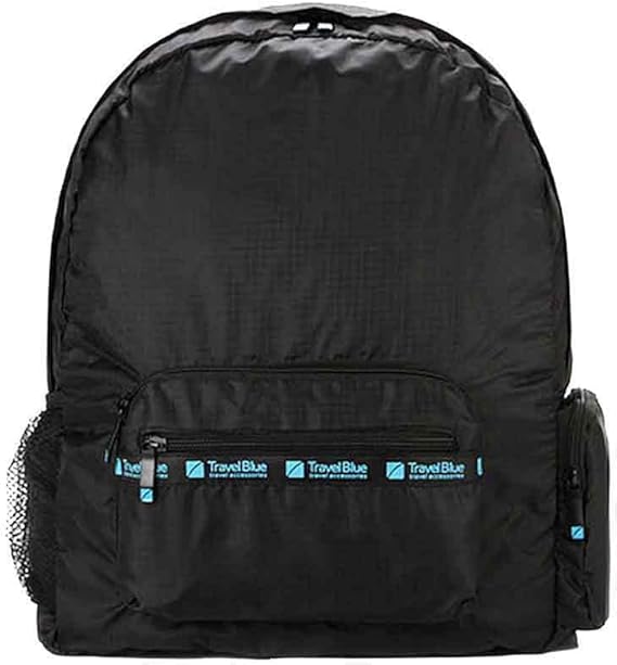 travel blue foldable backpack