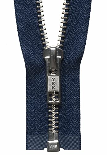 Nickel frei Metall offenes Ende Zip 56 cm: Marineblau, von Downton Stoffe und Basteln