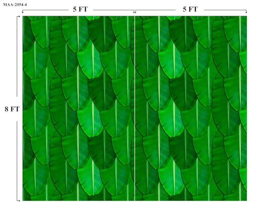 Image of ZEONELYMART Banana Leaf Curtain backdrops Decorations 10x8 feet | puja Background for Decoration| backdrops for Decoration Pooja | Banana Background Decorations Cloth