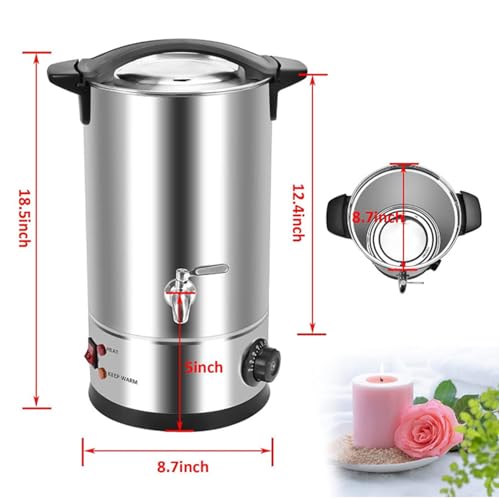 Derretidor de cera de 10L (2,64 galões) para fabricação de velas, kit de suprimentos de fabricação d