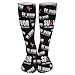 5 Pairs Mid Calf Sock Breast Cancer Survivor Pink Ribbon Black Cushion Crew Socks Boys & Girls Fashion Quick Dry Novelty Socks for Outdoor Yoga Sports