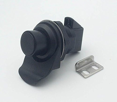 Push Button Latch for Marine Boat Golf Cart UTV, Tool Box, Glovebox, Radio Box, Electronic Box,Replace Soutcho 93-304 Series, 0.00"-0.41" Door Panel (Non-Locking, 1Pack)