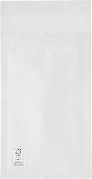 Postmaster Padded Envelopes A6 White Peel Seal Bubble Mailers 100x165mm, 10 Pack