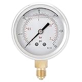 Mit Radialöl gefülltes Manometer mit hoher Genauigkeit, stabiler Leistung und langer Lebensdauer.