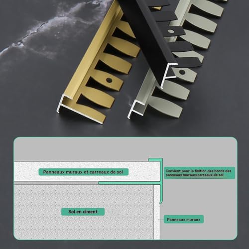 Removación de escaleras con moldura angular de aluminio bronce para el diseño de baños 6