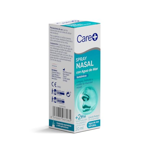 Miniatura 7 de Care , Spray Nasal Con Agua De Mar, Hidratación Y Limpieza Nasal, Con Dexpantenol, Alivia La Congestión Y Sequedad, Apto Para Bebés Y Adultos, 20ml X 2 Uds