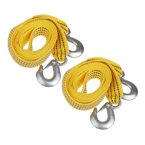 Mikinona 2pcs Heavy Duty Tow Strap with Hooks Towing Rope for Trucks High Strength Strap for Safe Vehicle Towing Compact Wear Resistant Design