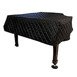 Coperchio del pianoforte di trapunta invernale - coperchio di sedron economico in materiale che combina un materiale facciale in nylon nero con un materiale interno flanella in poli-cotone.