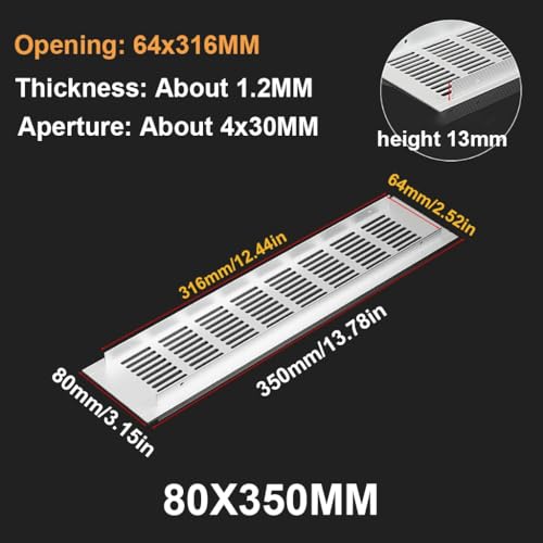 Grilles d'aération de placard 80 mm pour éliminer l'humidité et les odeurs