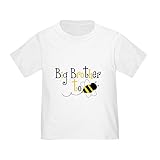 CafePress Big Brother to Bee Toddler T Shirt Cute Toddler T-Shirt, 100% Cotton White