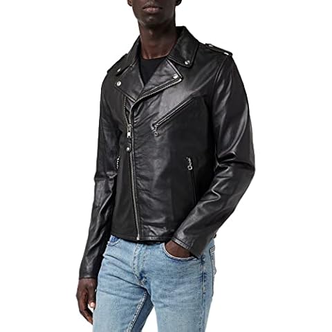 Schott NYC Men's Black Leather Jacket Cover