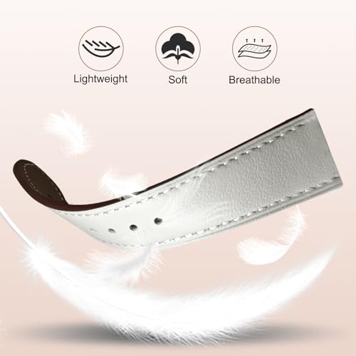 22mm Premium Italy Leather Watch Bands Compatible with Samsung Watch 3 45mm, Galaxy 46mm, Gear S3 Frontier, Quick Release Wear-resistant Leather Watch Straps Replacement Band for Women Men