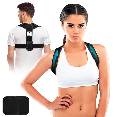 SELCERT Corrector de Postura Espalda Hombre y Mujer – Espaldera Ajustable para Espalda Recta | Corrector de Espalda Postural Faja Corrector Columna Corset para una Posicion Recta