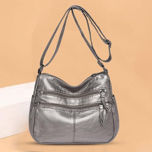 Double poche zippée pour ce portefeuille léger et sac messager rétro