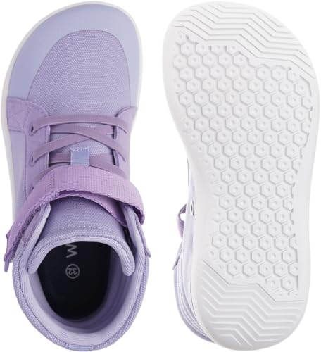 Image of WHITIN Little /Big Kid Wide High Top Barefoot Shoes | Street-Style Minimalist Sneakers for Boys /Girls | Natural & Healthy Fit