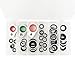 AC O Ring Kit AC Seal Kit Car Air Conditioning Compressor Gasket Air Conditioning Compressor Port Seal Washer Kit 60 Pieces ac o Ring kit
